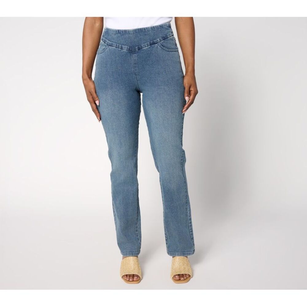 Brandis Dress Out Loud Women's Pants Sz 8 De Novo Denim Straight Leg Blue